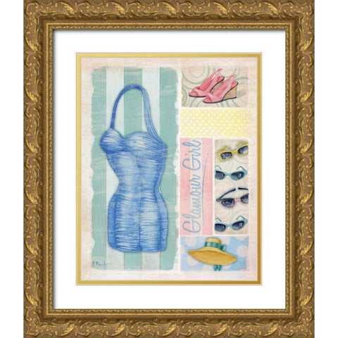 Glamour Girl I Gold Ornate Wood Framed Art Print with Double Matting by Brent, Paul