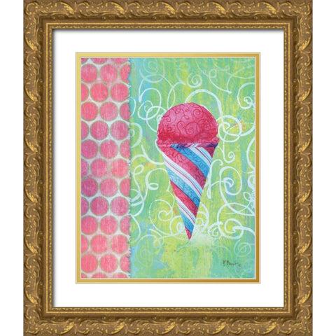 Frozen Delight IV Gold Ornate Wood Framed Art Print with Double Matting by Brent, Paul