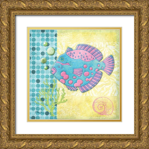 Fantasy Reef V Gold Ornate Wood Framed Art Print with Double Matting by Brent, Paul