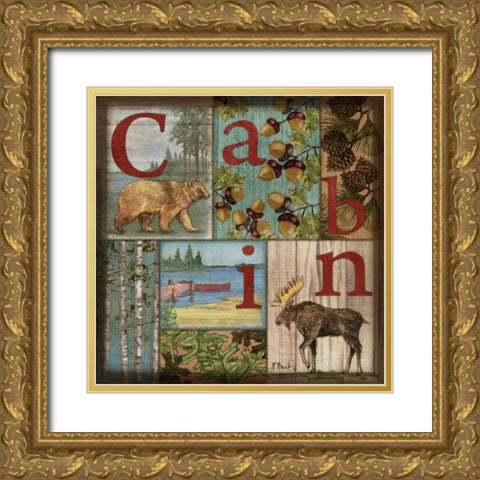 C is for Cabin Gold Ornate Wood Framed Art Print with Double Matting by Brent, Paul