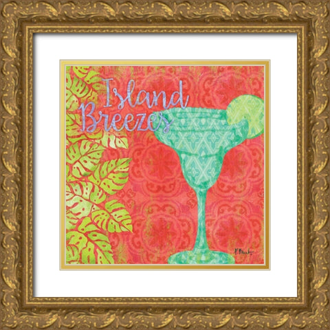 Island Breeze II Gold Ornate Wood Framed Art Print with Double Matting by Brent, Paul