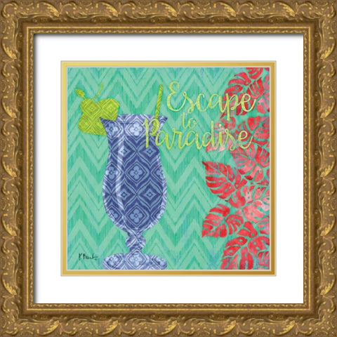 Island Breeze III Gold Ornate Wood Framed Art Print with Double Matting by Brent, Paul