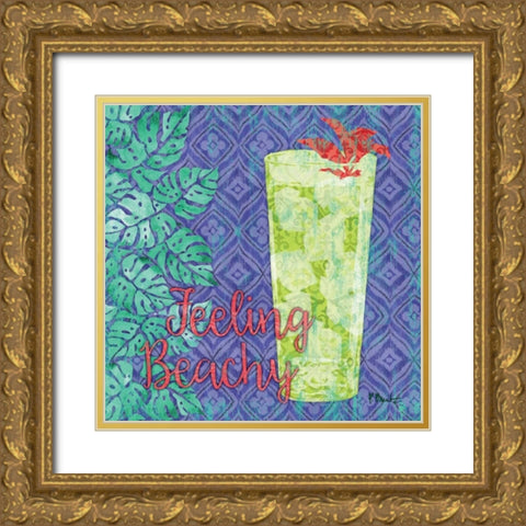 Island Breeze IV Gold Ornate Wood Framed Art Print with Double Matting by Brent, Paul