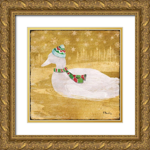 Gold Holiday III Gold Ornate Wood Framed Art Print with Double Matting by Brent, Paul