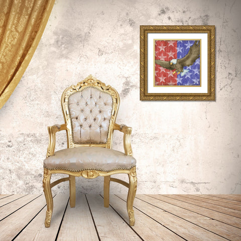 Brave Eagle II Gold Ornate Wood Framed Art Print with Double Matting by Brent, Paul