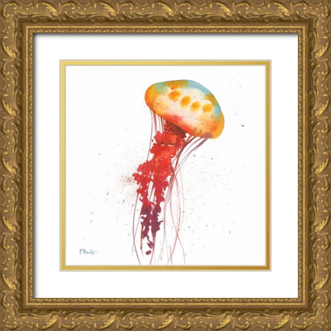 Deep Sea Jellies II Gold Ornate Wood Framed Art Print with Double Matting by Brent, Paul
