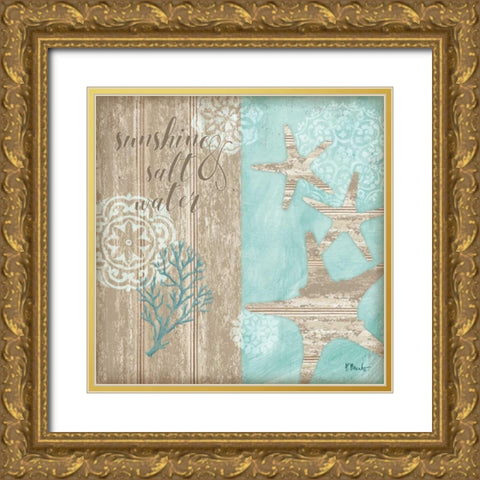 Beach Boardwalk II Gold Ornate Wood Framed Art Print with Double Matting by Brent, Paul