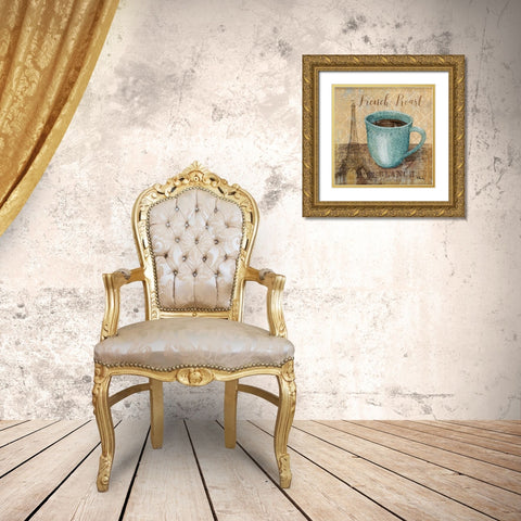 Bonjour Cafe I Gold Ornate Wood Framed Art Print with Double Matting by Brent, Paul
