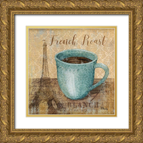 Bonjour Cafe I Gold Ornate Wood Framed Art Print with Double Matting by Brent, Paul