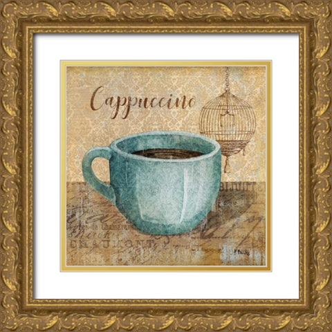 Bonjour Cafe IV Gold Ornate Wood Framed Art Print with Double Matting by Brent, Paul