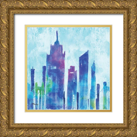 Manhattan I Gold Ornate Wood Framed Art Print with Double Matting by Brent, Paul
