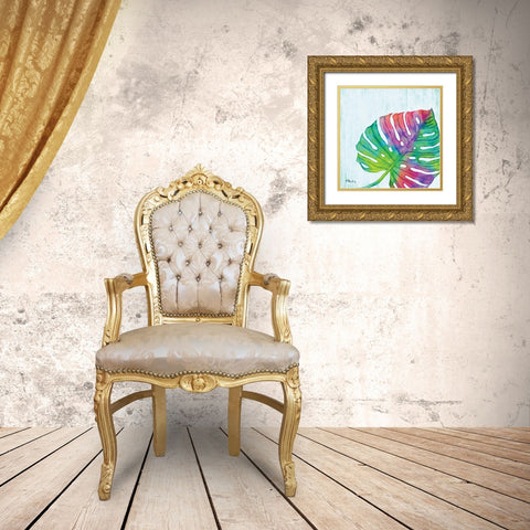 Prism Palm II Gold Ornate Wood Framed Art Print with Double Matting by Brent, Paul