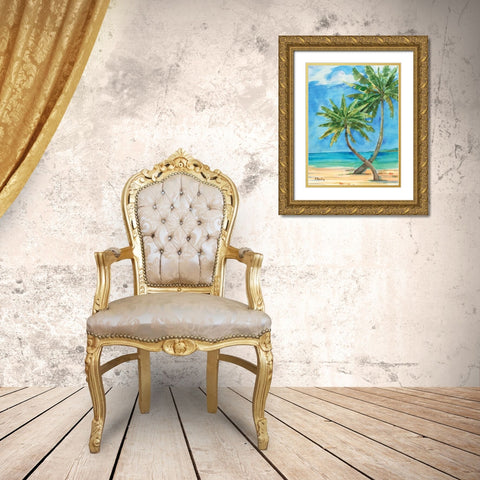 Palmas Belize II Gold Ornate Wood Framed Art Print with Double Matting by Brent, Paul