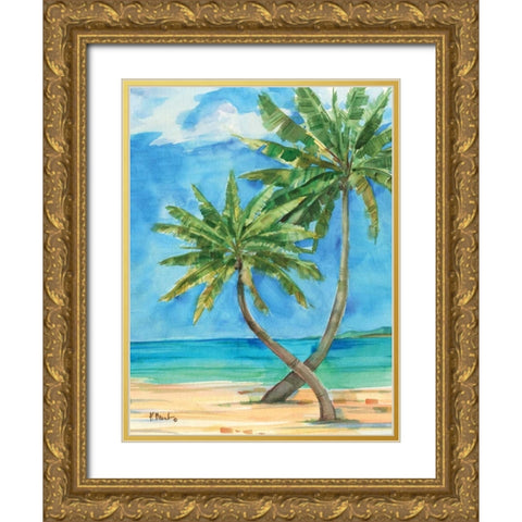 Palmas Belize II Gold Ornate Wood Framed Art Print with Double Matting by Brent, Paul