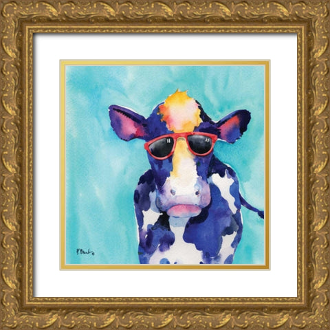 Sunny Farm IV Gold Ornate Wood Framed Art Print with Double Matting by Brent, Paul
