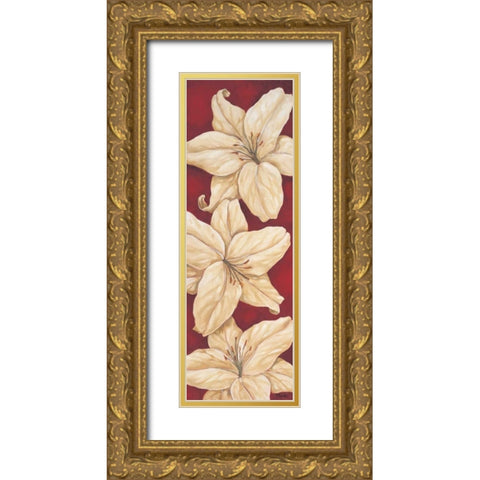 Bella Grande Lilies Gold Ornate Wood Framed Art Print with Double Matting by Brent, Paul