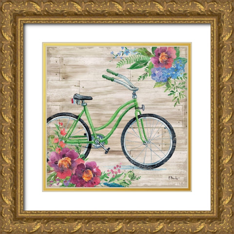 Petal Pusher I Gold Ornate Wood Framed Art Print with Double Matting by Brent, Paul