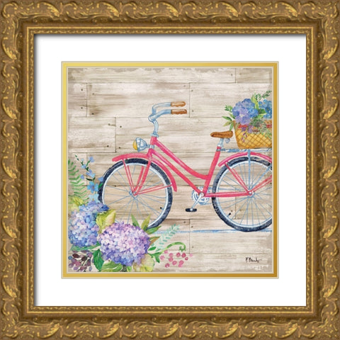 Petal Pusher II Gold Ornate Wood Framed Art Print with Double Matting by Brent, Paul