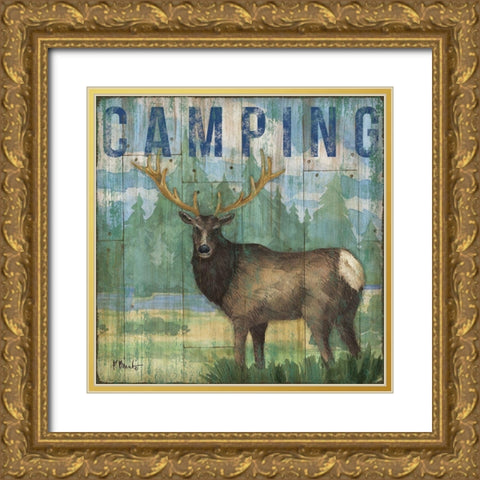 Adventure Lodge IV Gold Ornate Wood Framed Art Print with Double Matting by Brent, Paul
