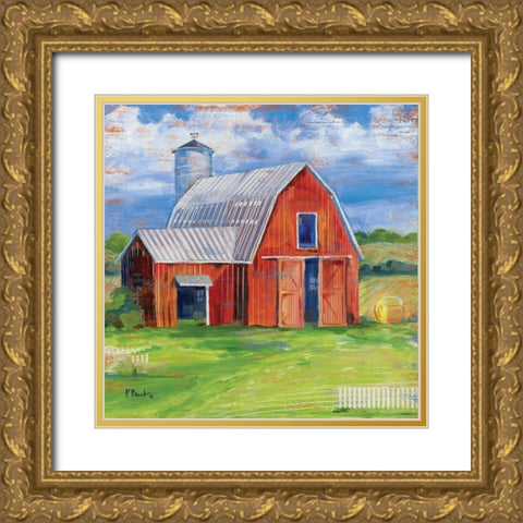 Homeland Barn I Gold Ornate Wood Framed Art Print with Double Matting by Brent, Paul