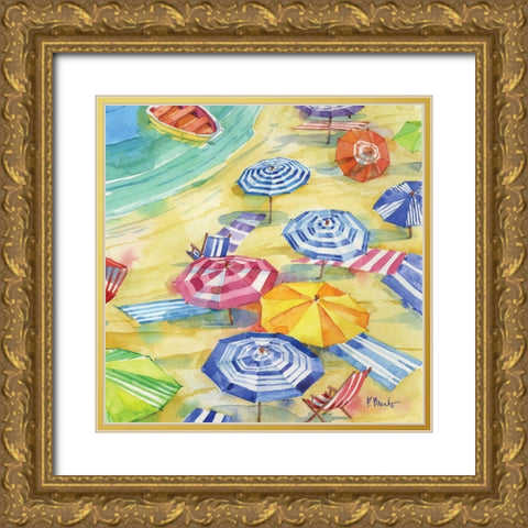 Umbrella Cove II Gold Ornate Wood Framed Art Print with Double Matting by Brent, Paul