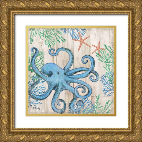 Clearwater Sealife I Gold Ornate Wood Framed Art Print with Double Matting by Brent, Paul