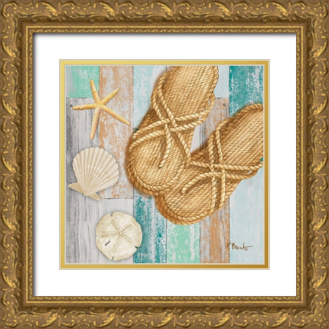Braided Sandals II Gold Ornate Wood Framed Art Print with Double Matting by Brent, Paul