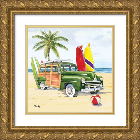 Huntington Woody II Gold Ornate Wood Framed Art Print with Double Matting by Brent, Paul