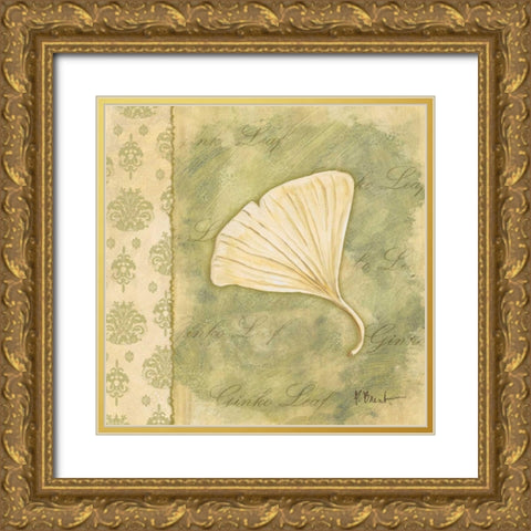 Leaf Oasis III Gold Ornate Wood Framed Art Print with Double Matting by Brent, Paul