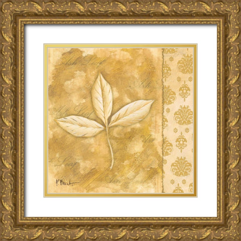 Leaf Oasis IV Gold Ornate Wood Framed Art Print with Double Matting by Brent, Paul