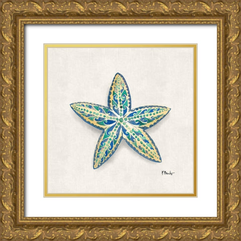 Embellished Shells I Gold Ornate Wood Framed Art Print with Double Matting by Brent, Paul