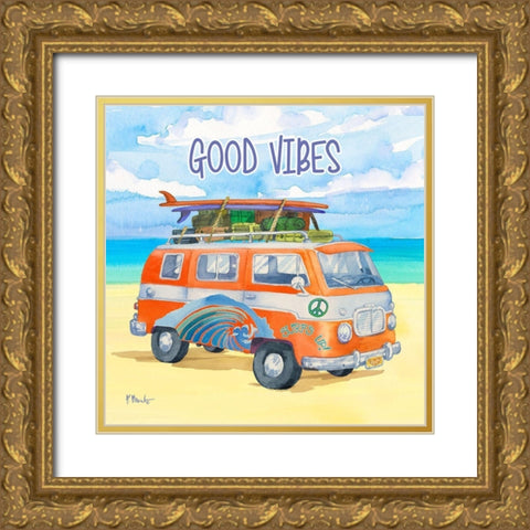 Surf Voyage I Gold Ornate Wood Framed Art Print with Double Matting by Brent, Paul