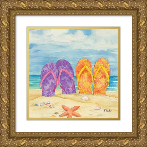Toes in the Sand I Gold Ornate Wood Framed Art Print with Double Matting by Brent, Paul