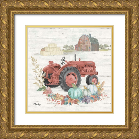 Plymouth Tractor I Gold Ornate Wood Framed Art Print with Double Matting by Brent, Paul