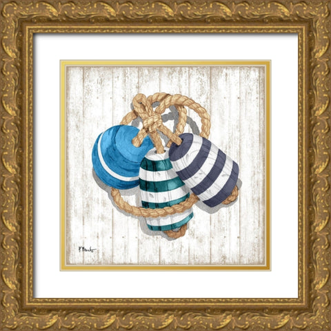 Fairhaven Buoys I Gold Ornate Wood Framed Art Print with Double Matting by Brent, Paul