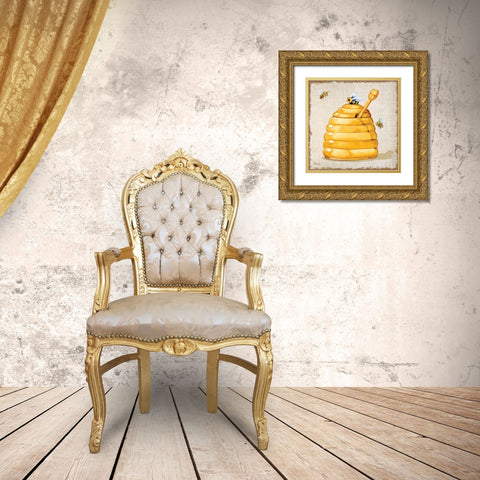 Honey Pot II Gold Ornate Wood Framed Art Print with Double Matting by Brent, Paul