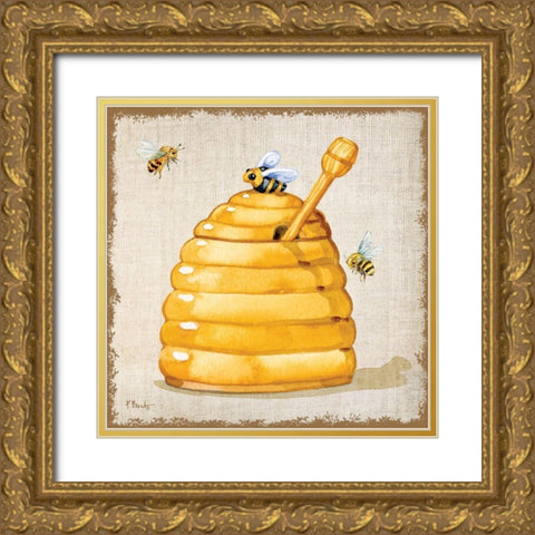 Honey Pot II Gold Ornate Wood Framed Art Print with Double Matting by Brent, Paul