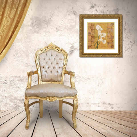 Flora del Rey I Gold Ornate Wood Framed Art Print with Double Matting by Brent, Paul