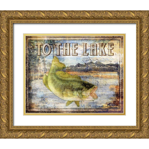 To the Lake Gold Ornate Wood Framed Art Print with Double Matting by Brent, Paul