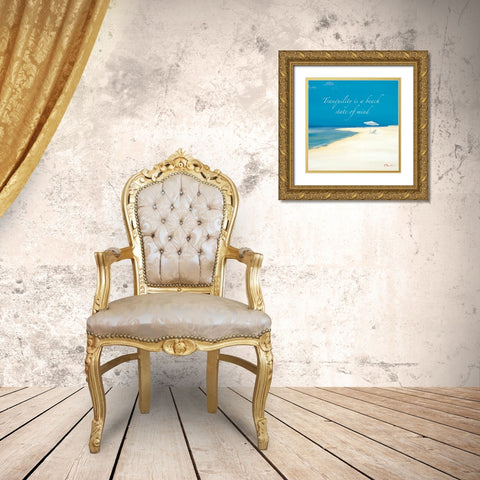 Tranquility Sentiment Gold Ornate Wood Framed Art Print with Double Matting by Brent, Paul