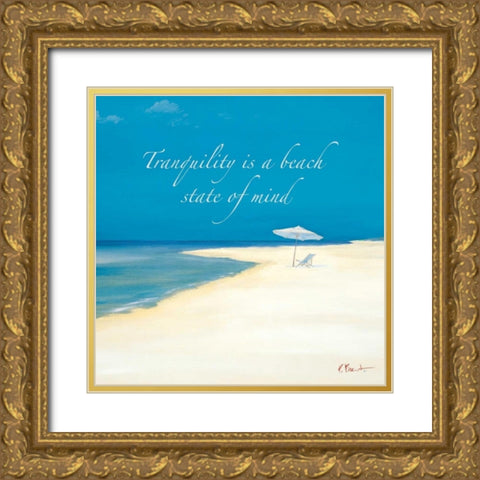 Tranquility Sentiment Gold Ornate Wood Framed Art Print with Double Matting by Brent, Paul