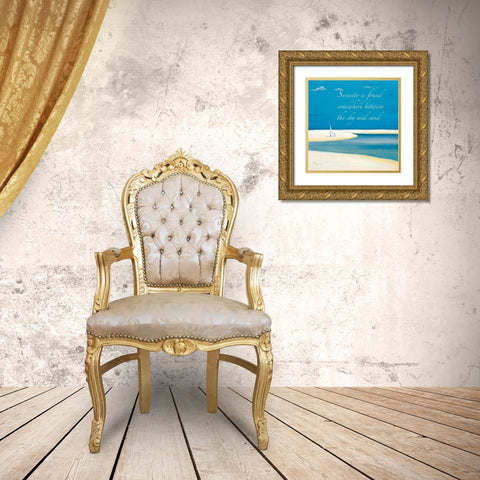 Serenity Sentiment Gold Ornate Wood Framed Art Print with Double Matting by Brent, Paul