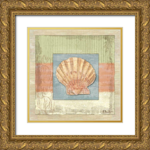Montego Scallop Gold Ornate Wood Framed Art Print with Double Matting by Brent, Paul