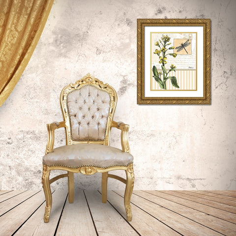 Botanical Collage II Gold Ornate Wood Framed Art Print with Double Matting by Brent, Paul