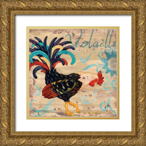Royale Rooster I Gold Ornate Wood Framed Art Print with Double Matting by Brent, Paul