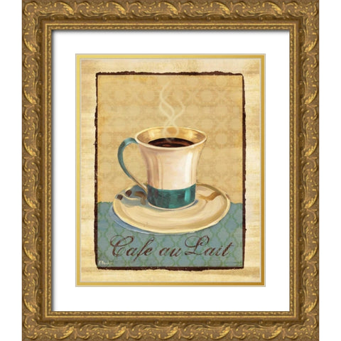 Coffee Club III Gold Ornate Wood Framed Art Print with Double Matting by Brent, Paul