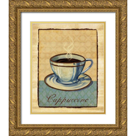 Coffee Club IV Gold Ornate Wood Framed Art Print with Double Matting by Brent, Paul