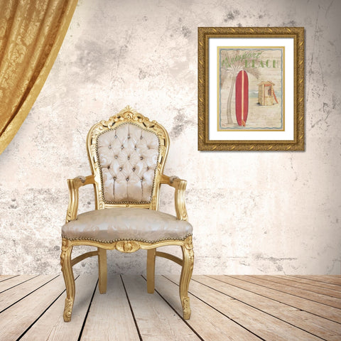 Surf City I Gold Ornate Wood Framed Art Print with Double Matting by Brent, Paul