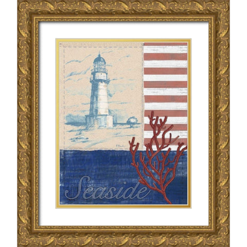 American Coastal II Gold Ornate Wood Framed Art Print with Double Matting by Brent, Paul