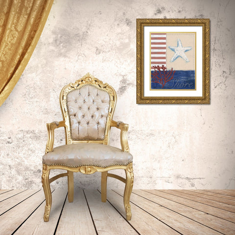 American Coastal III Gold Ornate Wood Framed Art Print with Double Matting by Brent, Paul